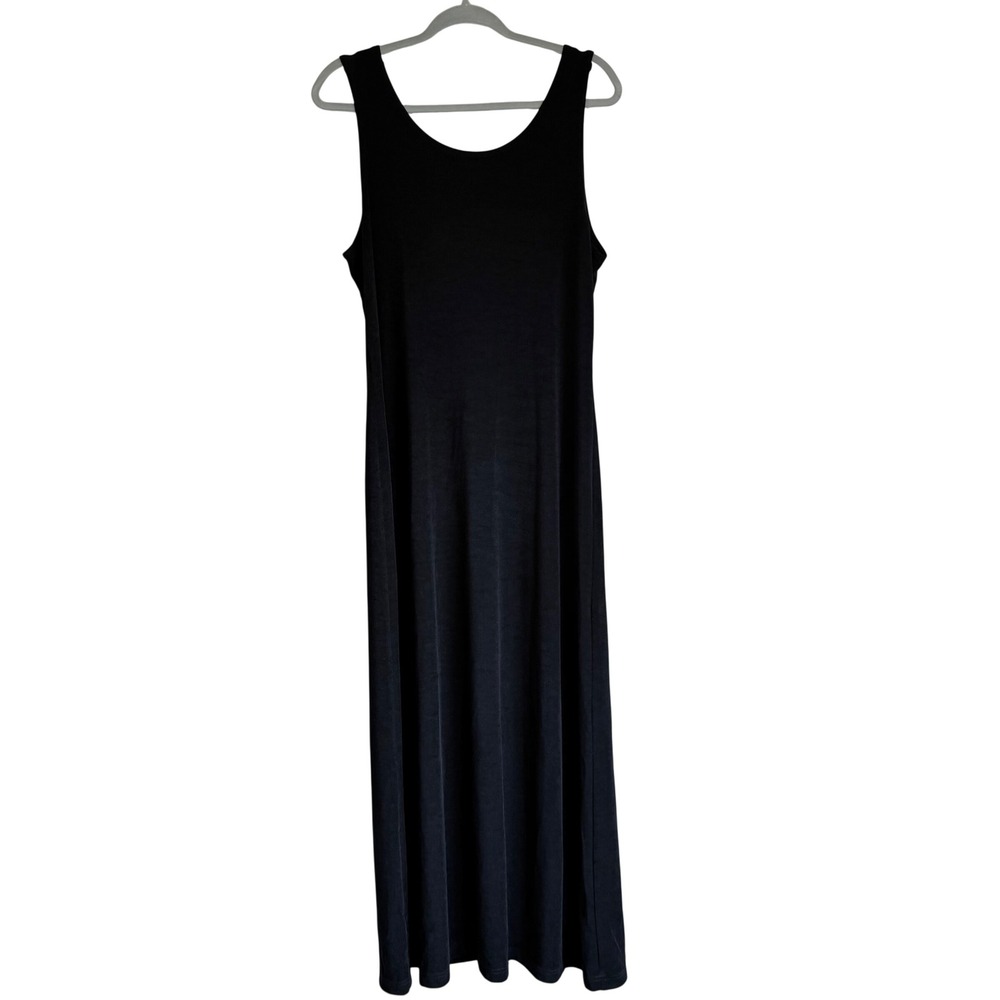 Express Tricot Maxi Tank Dress Size 13/14 Black 90s Minimalist Chi
